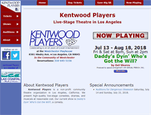 Tablet Screenshot of kentwoodplayers.org